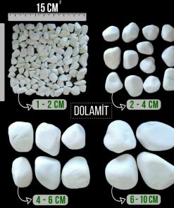 Dolomit Taşı Doğal Beyaz Taş , Süs Taşı